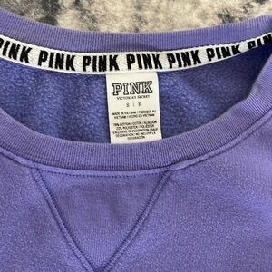 VS PINK Small Purple Crewneck Cotton Blend